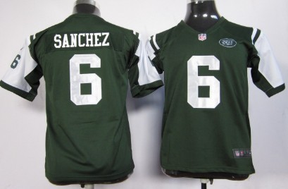 Nike youths Game Jersey New York Jets 6 Mark Sanchez Green